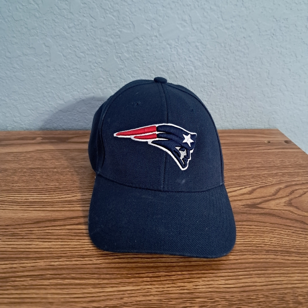 Patriots NFL Ball Cap Navy Blue Embroidered Logo Adjustable Back OS Football